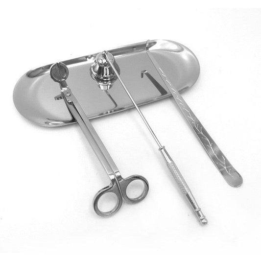 Household Black Scented Candle Cutter, Candle Extinguisher, Candle Extinguisher Hook, And Four-Piece Tool Candles Moulds