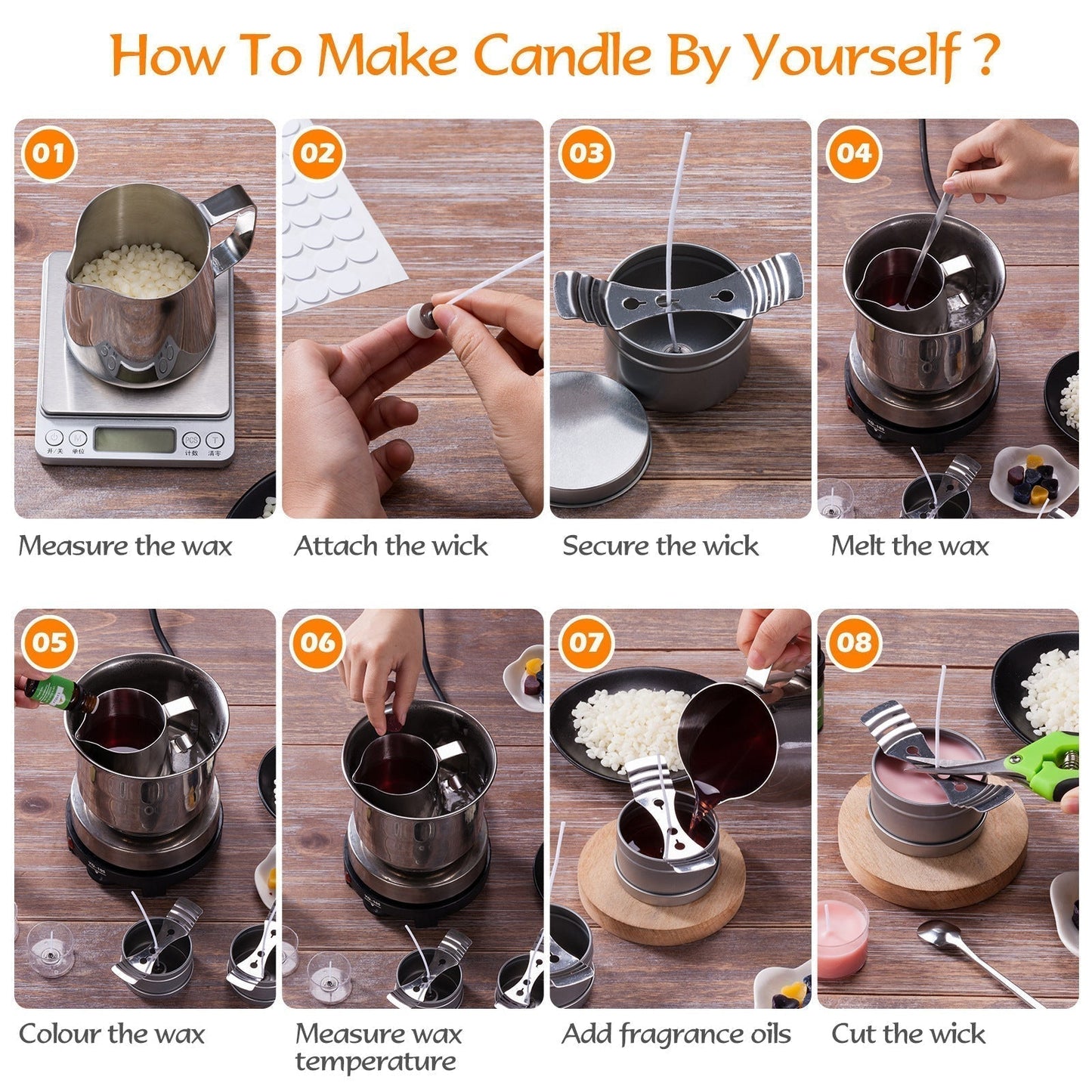Light Your Creativity: Beginner's Candle Making Kit Candles Moulds