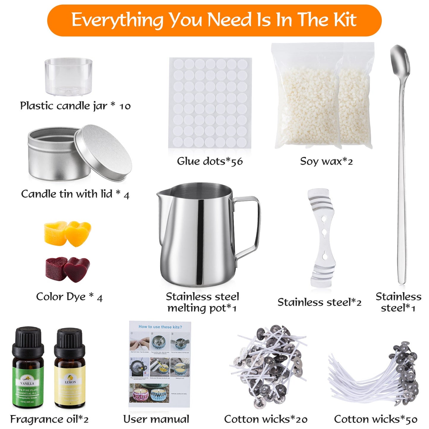 Light Your Creativity: Beginner's Candle Making Kit Candles Moulds