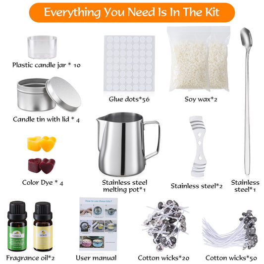 Light Your Creativity: Beginner's Candle Making Kit Candles Moulds