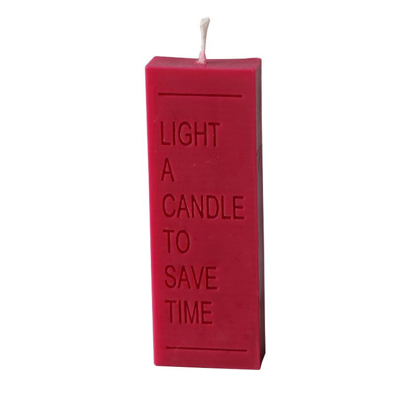 Light a Candle to save Time , Candle Quote Typo Scented Mould Candles Moulds