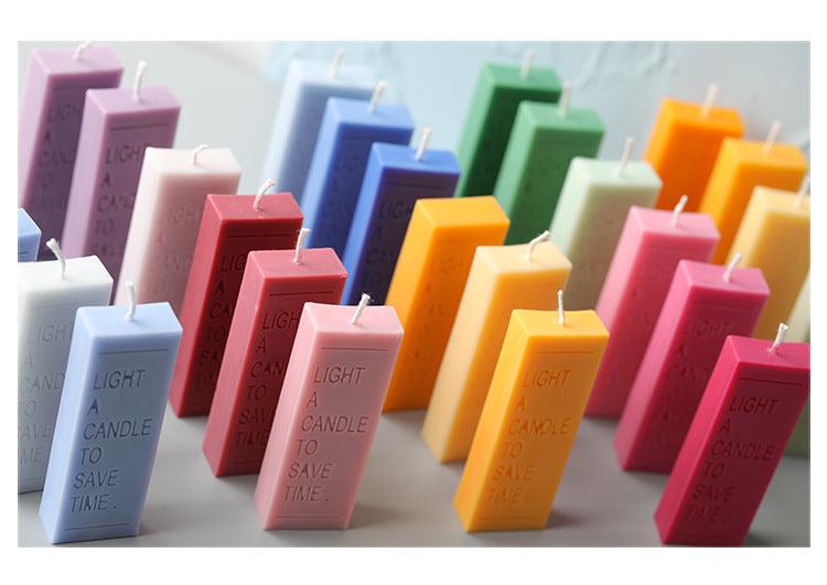 Light a Candle to save Time , Candle Quote Typo Scented Mould Candles Moulds