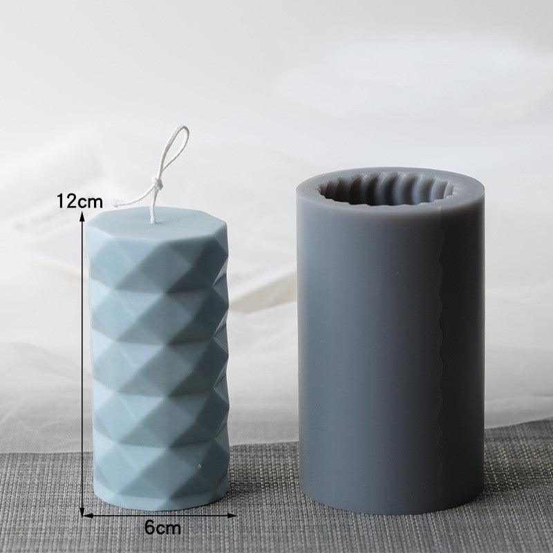 Lines Pattern cylindrical candle Moulds Candles Moulds