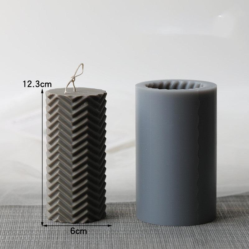 Lines Pattern cylindrical candle Moulds Candles Moulds