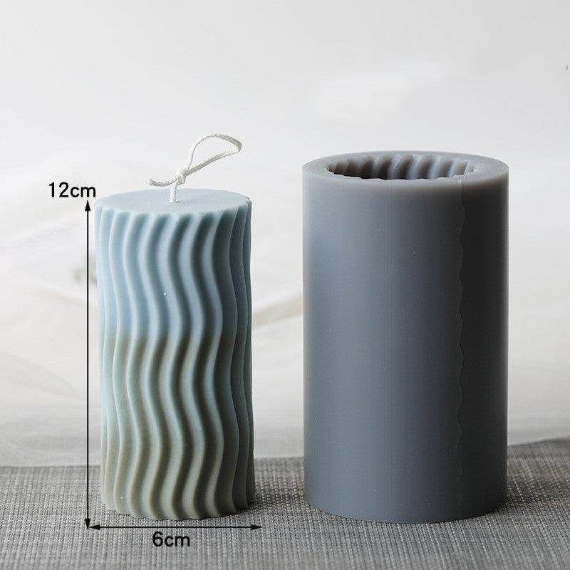 Lines Pattern cylindrical candle Moulds Candles Moulds