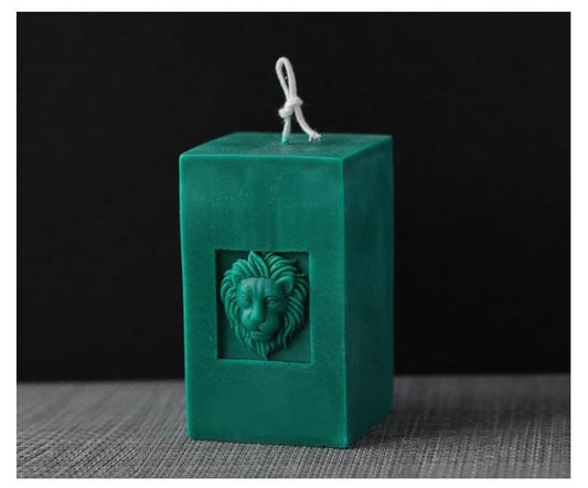 Lion Face Pillar Lion Head Candle Mould European Retro Style Candles Moulds