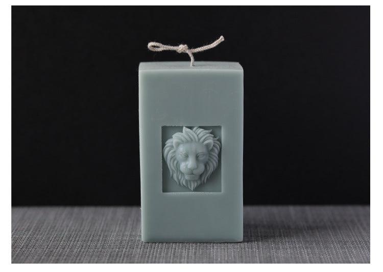 Lion Face Pillar Lion Head Candle Mould European Retro Style Candles Moulds