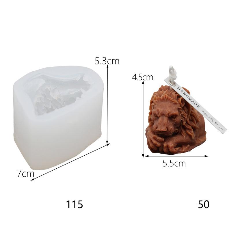 Lion Head Scented Candle Mould Handmade DIY Material Candles Moulds