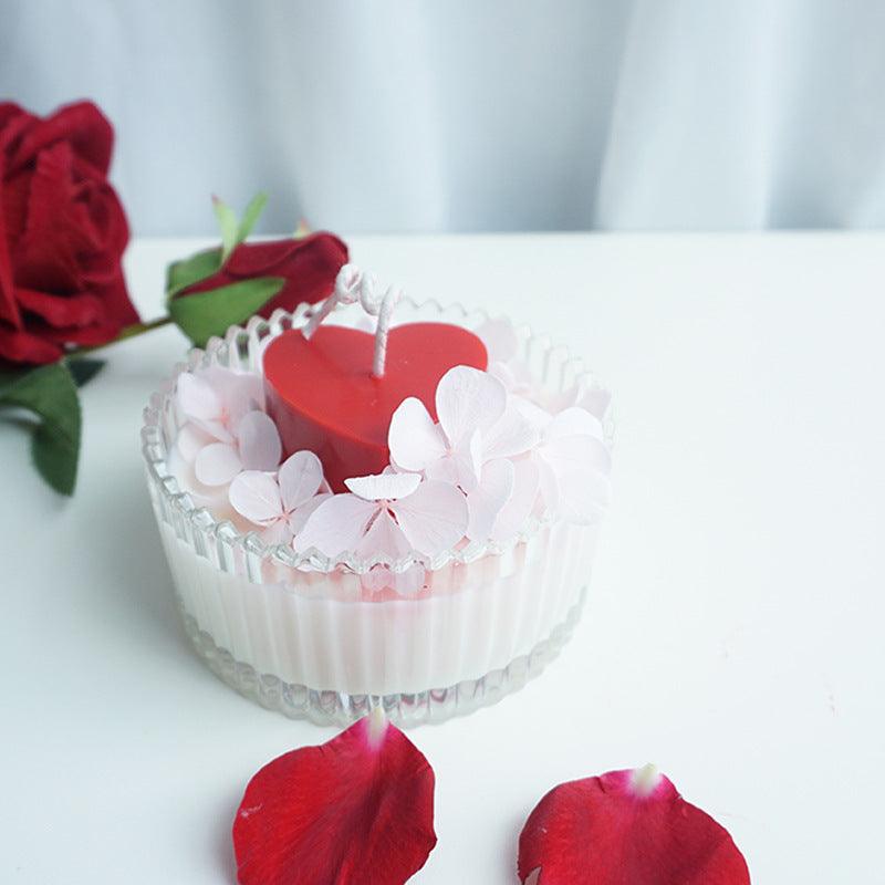 Love Columnar Heart Shaped Scented Candle Mould Candles Moulds