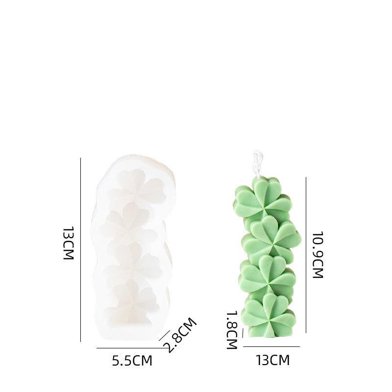 Love Heart Silicone Candle Mould & Four Leaf Clover Silicone Candle Mould Candles Moulds