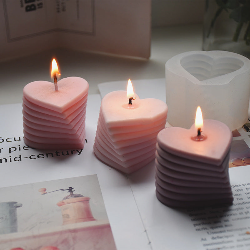Love in Motion: Rotating Heart Candle Silicone Mould Candles Moulds