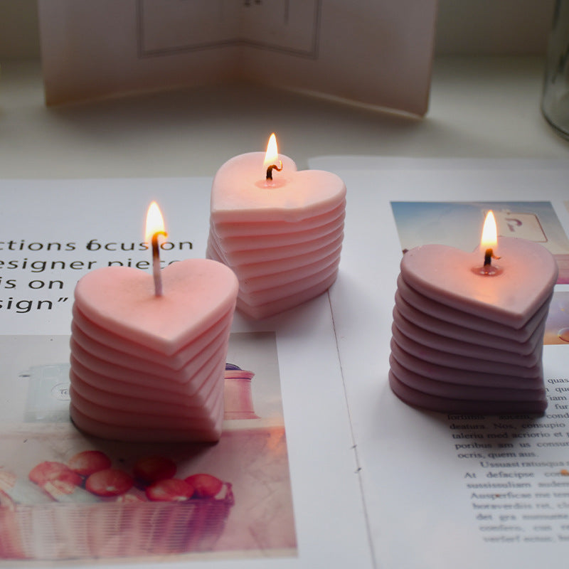 Love in Motion: Rotating Heart Candle Silicone Mould Candles Moulds