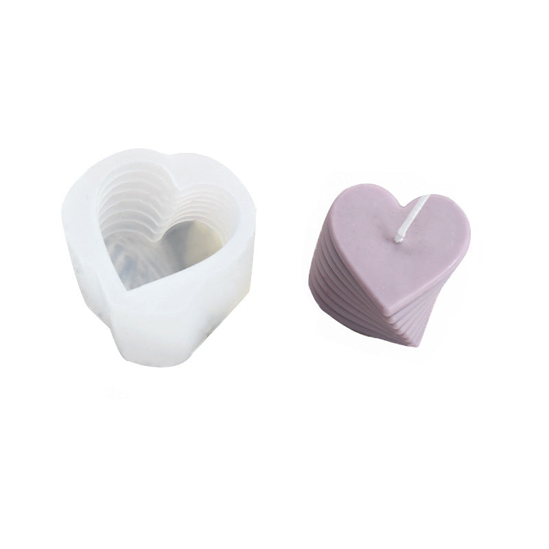 Love in Motion: Rotating Heart Candle Silicone Mould Candles Moulds