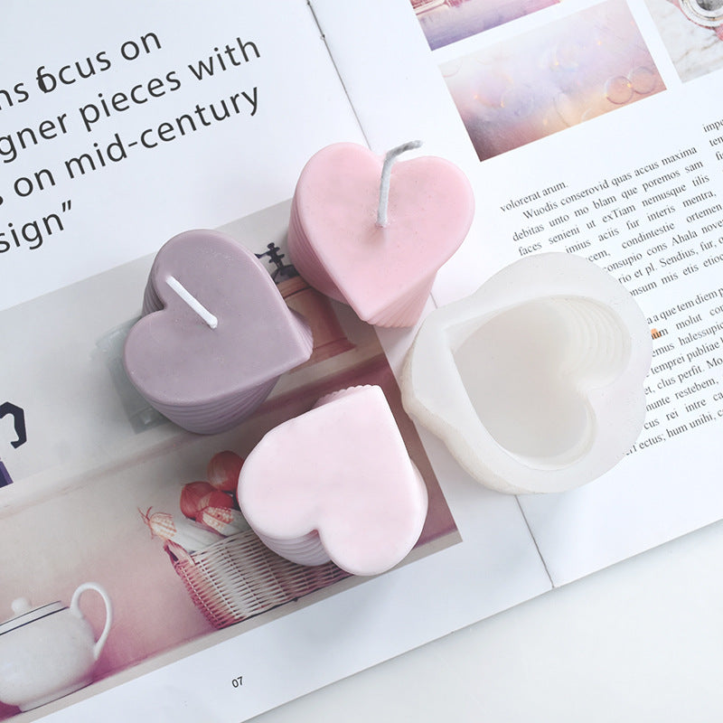 Love in Motion: Rotating Heart Candle Silicone Mould Candles Moulds