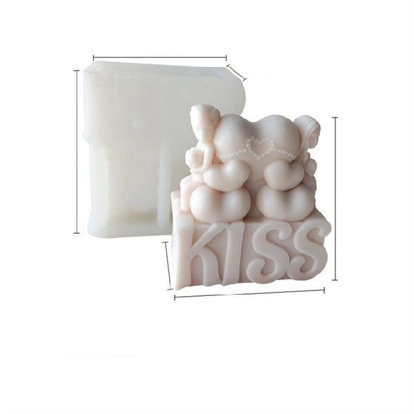 Love is in the Air: Heart Kiss Valentine's Day Candle Mould Candles Moulds