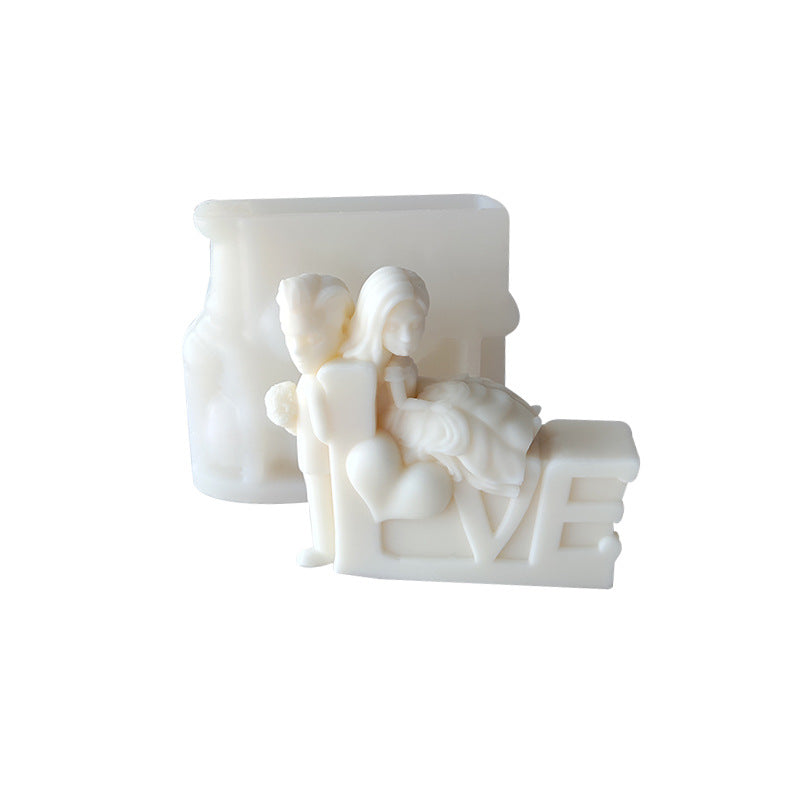 Love is in the Air: Heart Kiss Valentine's Day Candle Mould Candles Moulds