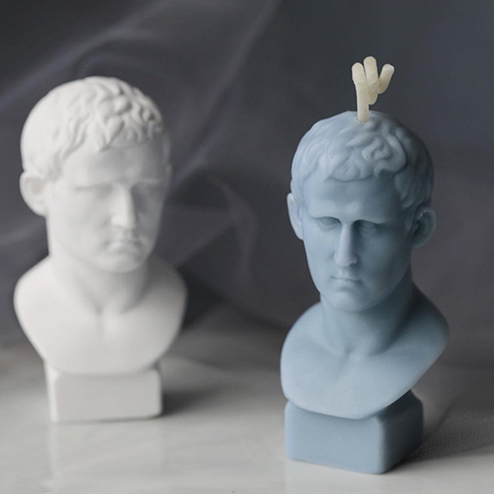 Marcus Vipsanius Agrippa Portrait Candle Mould - Unique Roman General Collectible Candles Moulds