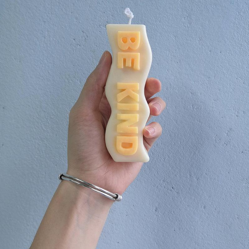 Melt Me Candle Mould - 6 Typo Candle Moulds - Alphabet wavy candle Mould Candles Moulds