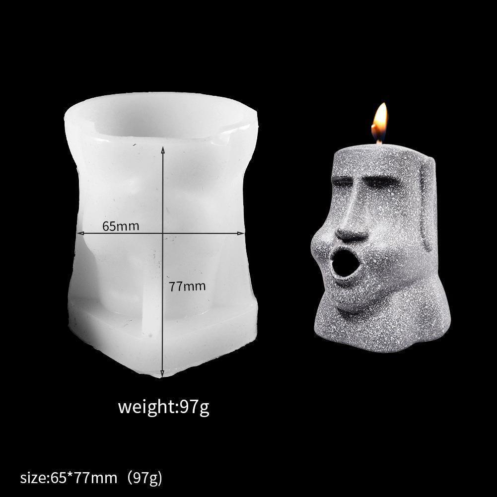 Moai Stone Candle Silicone Mould Candles Moulds