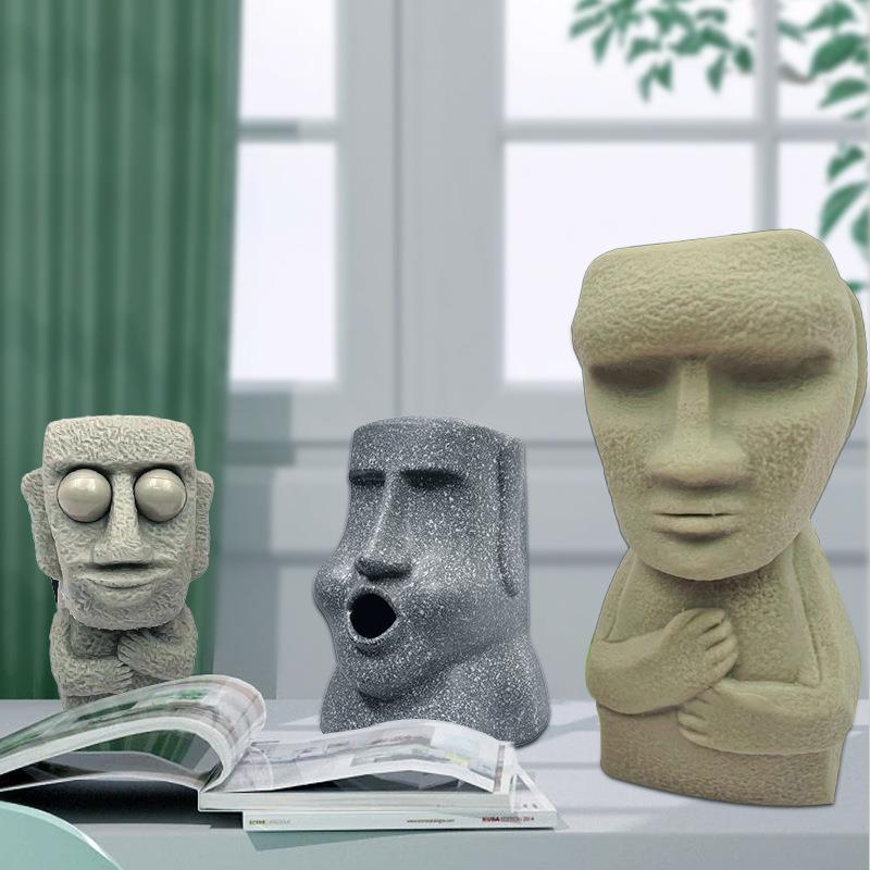 Moai Stone Candle Silicone Mould Candles Moulds