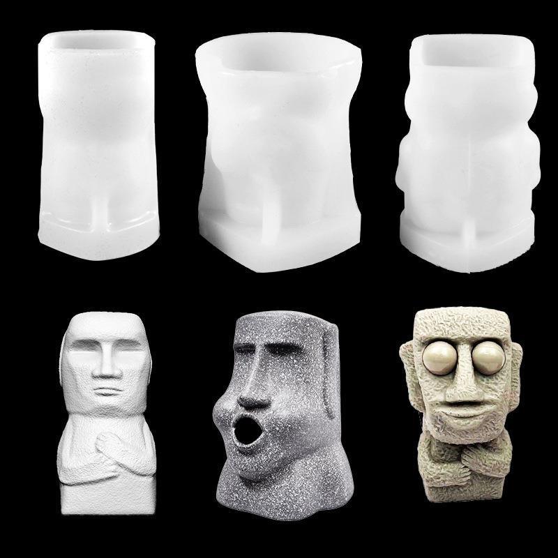 Moai Stone Candle Silicone Mould Candles Moulds
