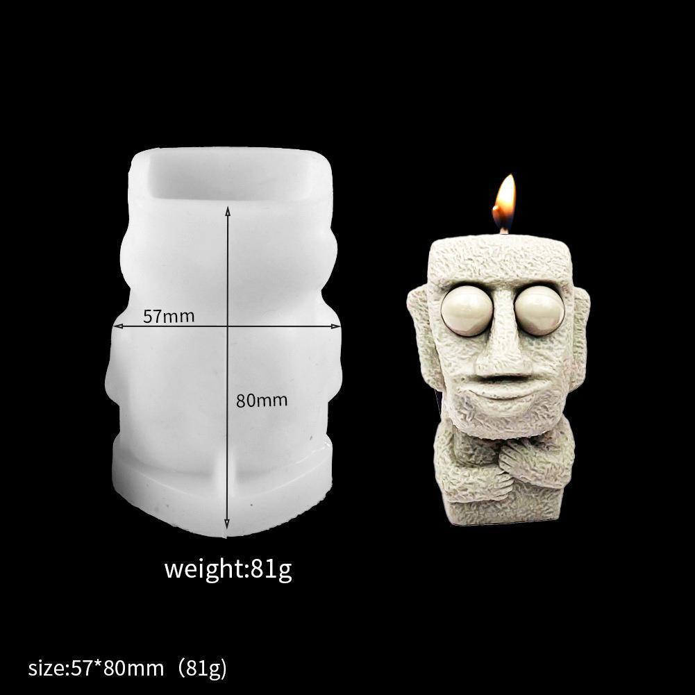 Moai Stone Candle Silicone Mould Candles Moulds