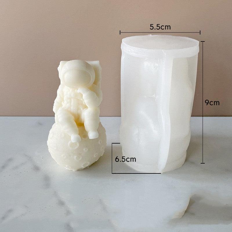 Moon Astronaut Modeling DIY Scented Candle Silicone Mould Candles Moulds