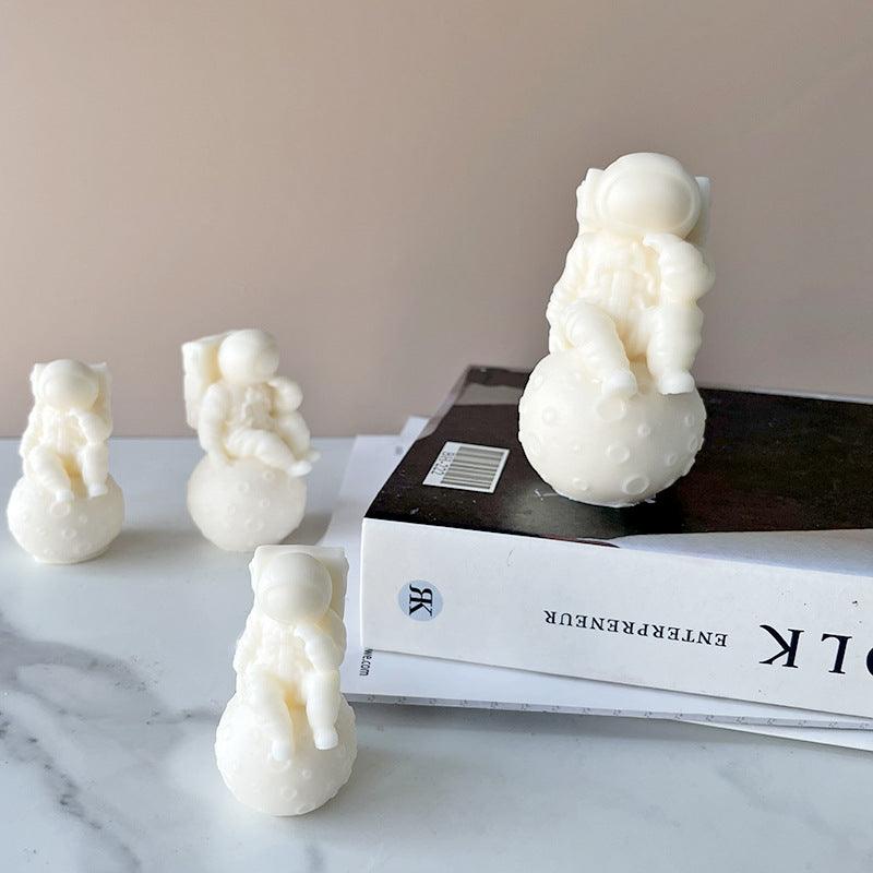 Moon Astronaut Modeling DIY Scented Candle Silicone Mould Candles Moulds