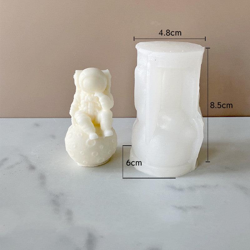 Moon Astronaut Modeling DIY Scented Candle Silicone Mould Candles Moulds