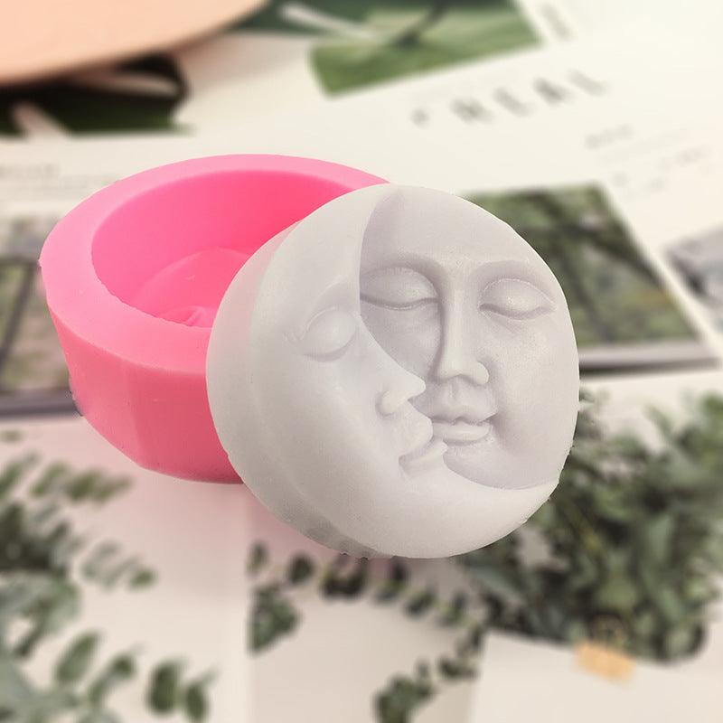 Moon face Silicone Candle Mould Candles Moulds