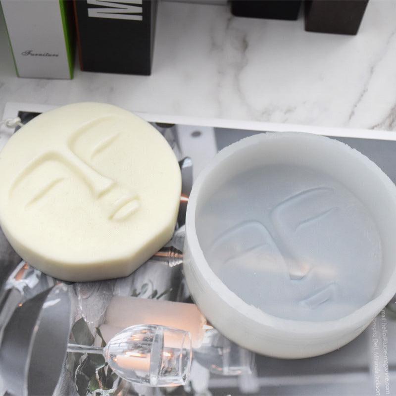 Moon face Silicone Candle Mould Candles Moulds
