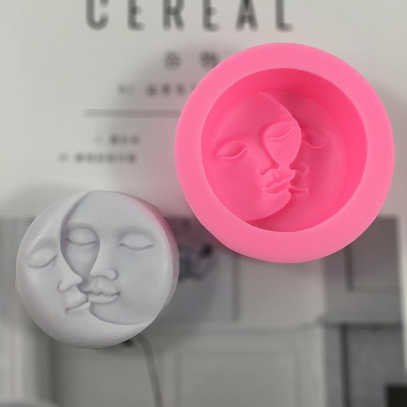 Moon face Silicone Candle Mould Candles Moulds