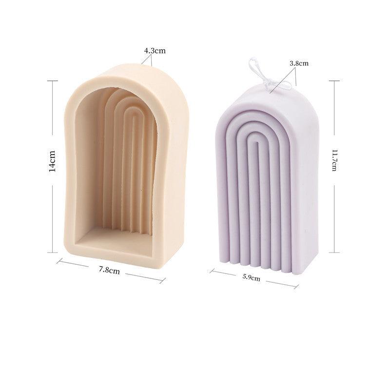 Arch Candle Mould Rainbow U Shaped