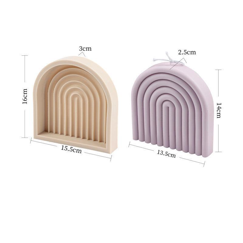 Arch Candle Mould Rainbow U Shaped
