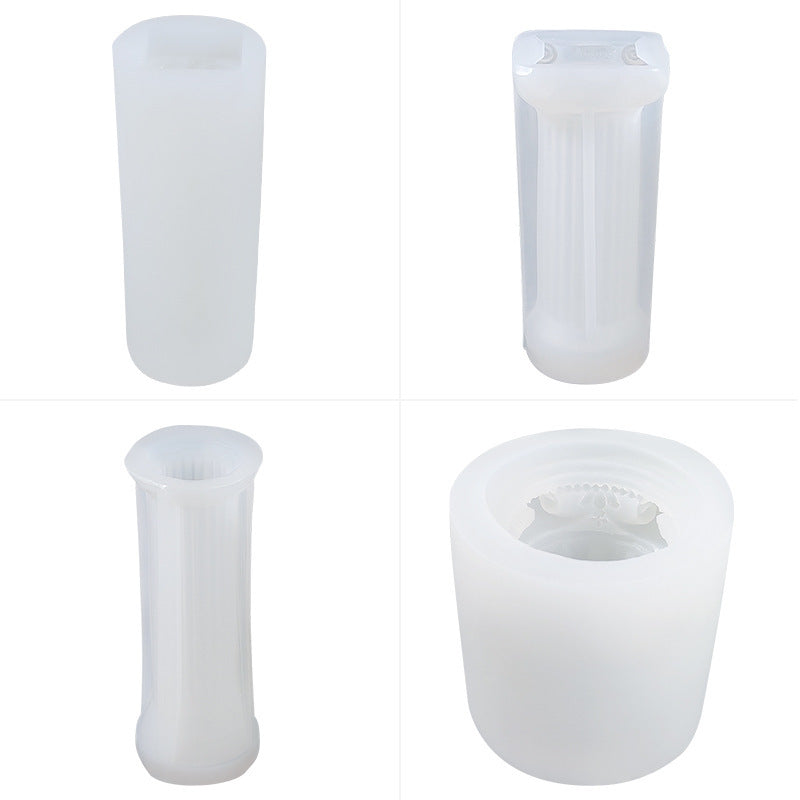 Retro Roman Column Candle Silicone Mould