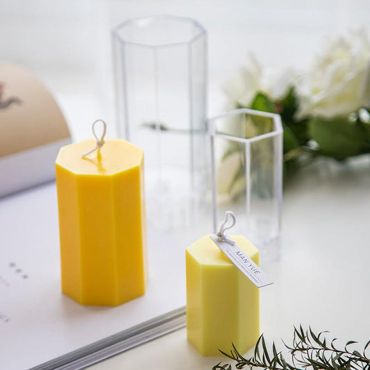 One-Piece Flat-Top Acrylic Hexagon Candle Mould Candles Moulds
