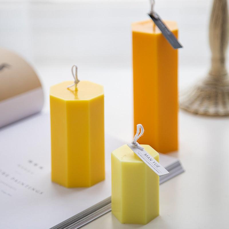 One-Piece Flat-Top Acrylic Hexagon Candle Mould Candles Moulds