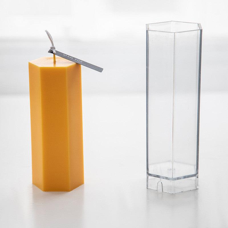 One-Piece Flat-Top Acrylic Hexagon Candle Mould Candles Moulds