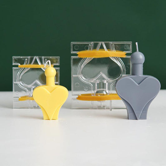 Peach Heart Love Candle Mould - Perfume Bottle Mould