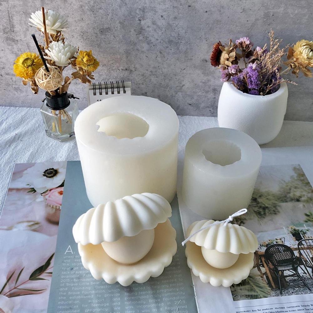 Pearl Shell Scented Candle Silicone Mould: Create Stunning Ocean-Inspired Candles Candles Moulds