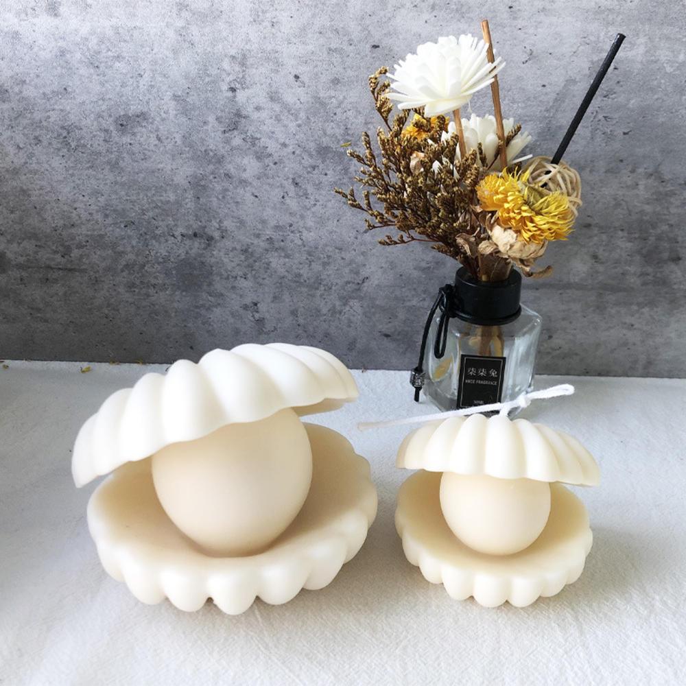 Pearl Shell Scented Candle Silicone Mould: Create Stunning Ocean-Inspired Candles Candles Moulds