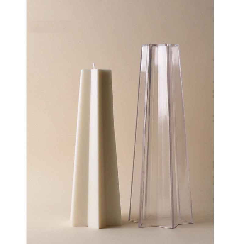 Plastic Candle Mould With Pointed Cone Connecting Stars Candles Moulds