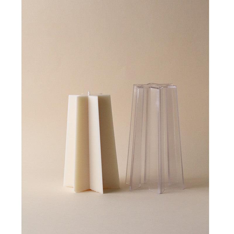 Plastic Candle Mould With Pointed Cone Connecting Stars Candles Moulds