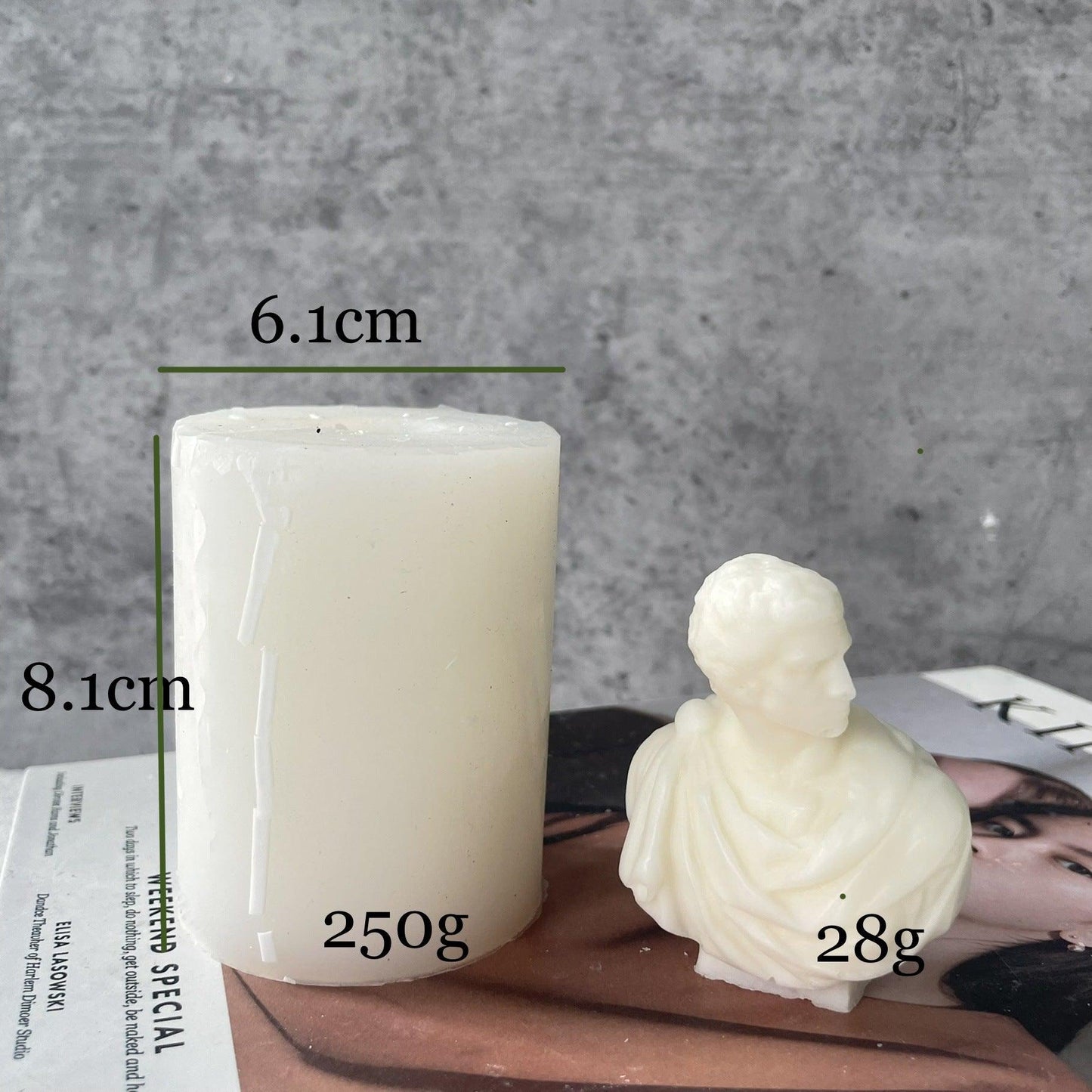 Portrait Statue Decoration Candle Mould Candles Moulds