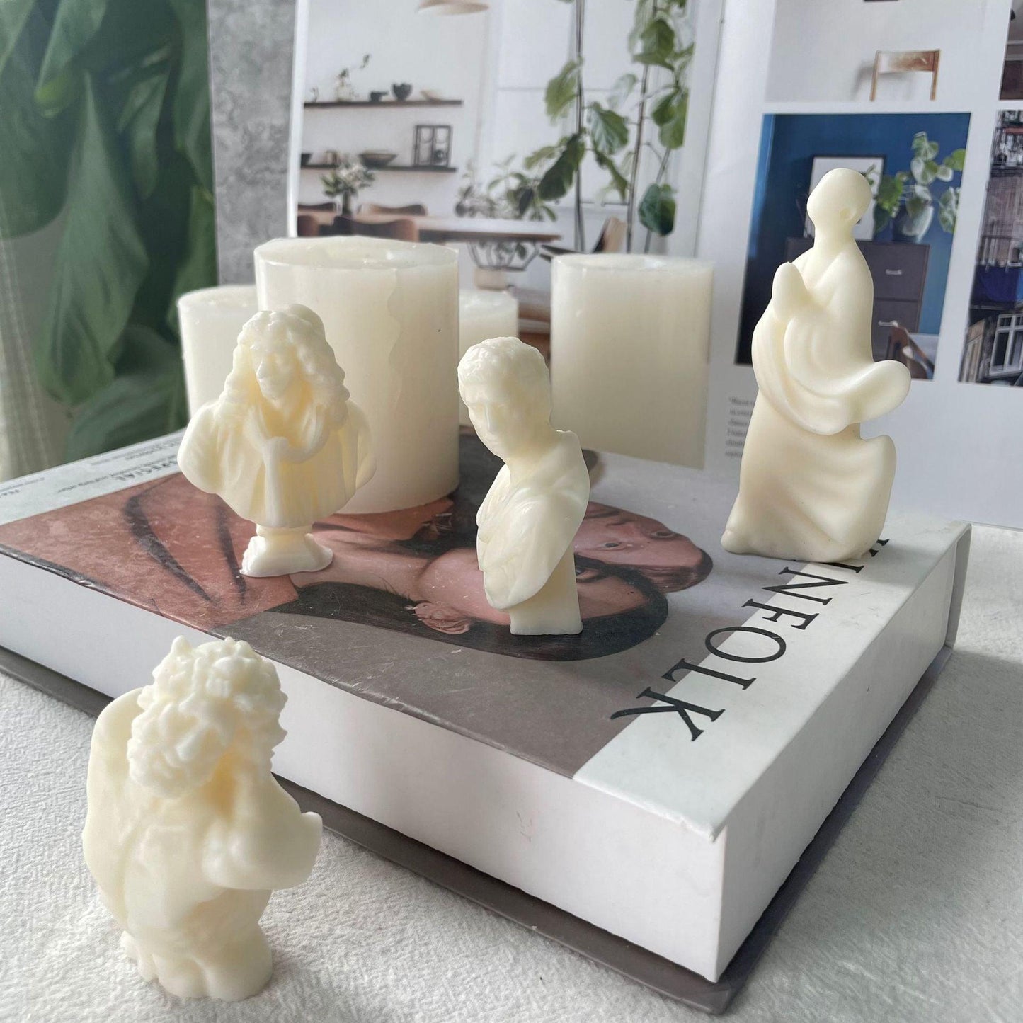 Portrait Statue Decoration Candle Mould Candles Moulds