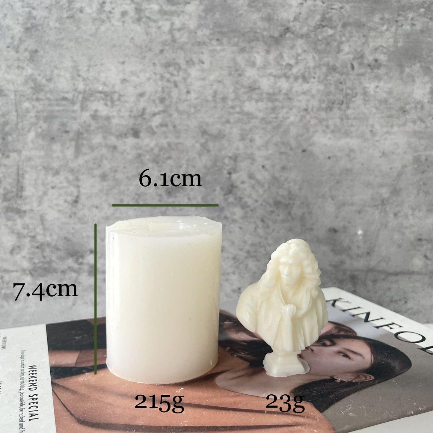Portrait Statue Decoration Candle Mould Candles Moulds