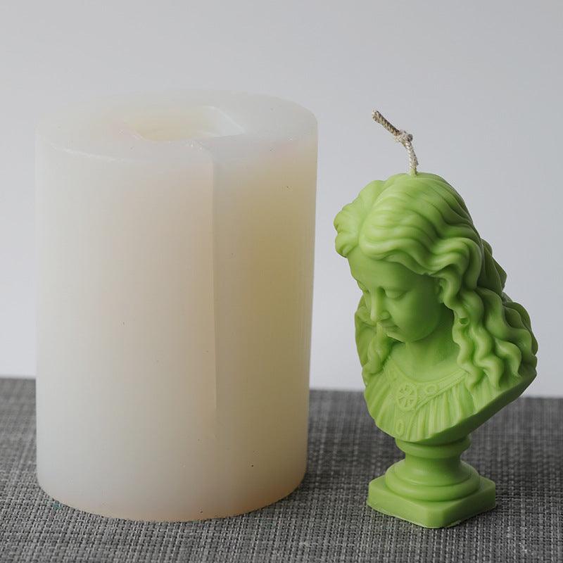 Retro Girl Bust Candle Mould Candles Moulds