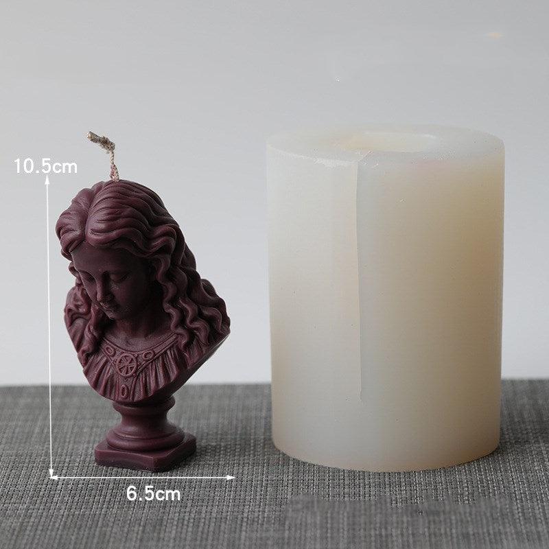 Retro Girl Bust Candle Mould Candles Moulds