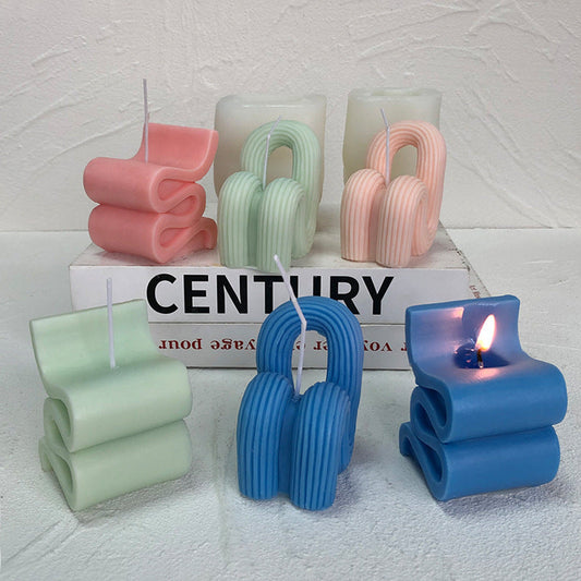 Revamp Decor with Geometric Sofa Chair Aromatherapy Candle Mould - Craft Unique Scents Candles Moulds