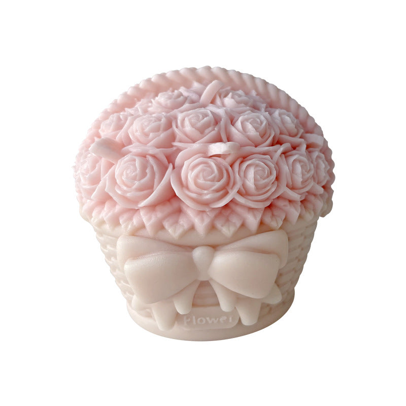 Roses Basket Silicone Candle Mould DIY Candles Moulds